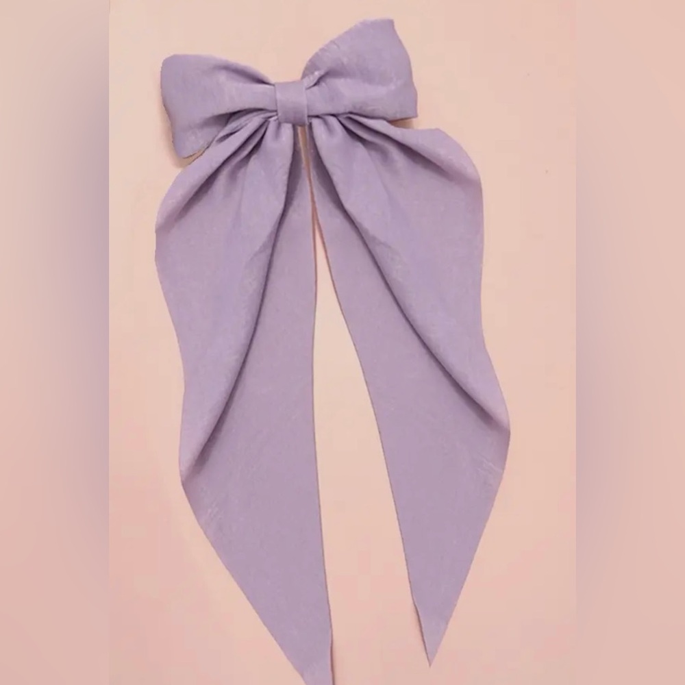 Purple Draped Hair Accessory Bow